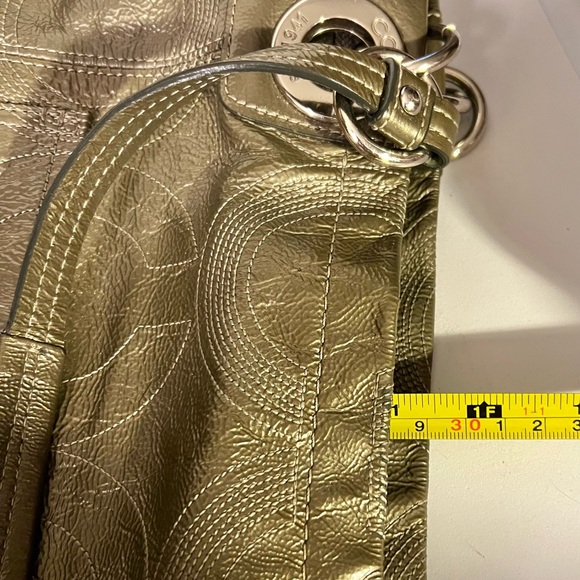 Coach Shimmering Gold Shoulder Bag - Picture 13 of 16